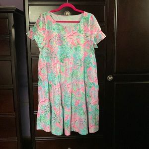 Lilly Pulitzer Jodee Dress Bali Blue Spotted On Worth